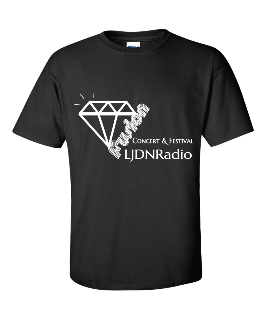 ljdnr fusion tee black with white writing